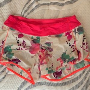 RARE lululemon Shorts Floral Hot Pink